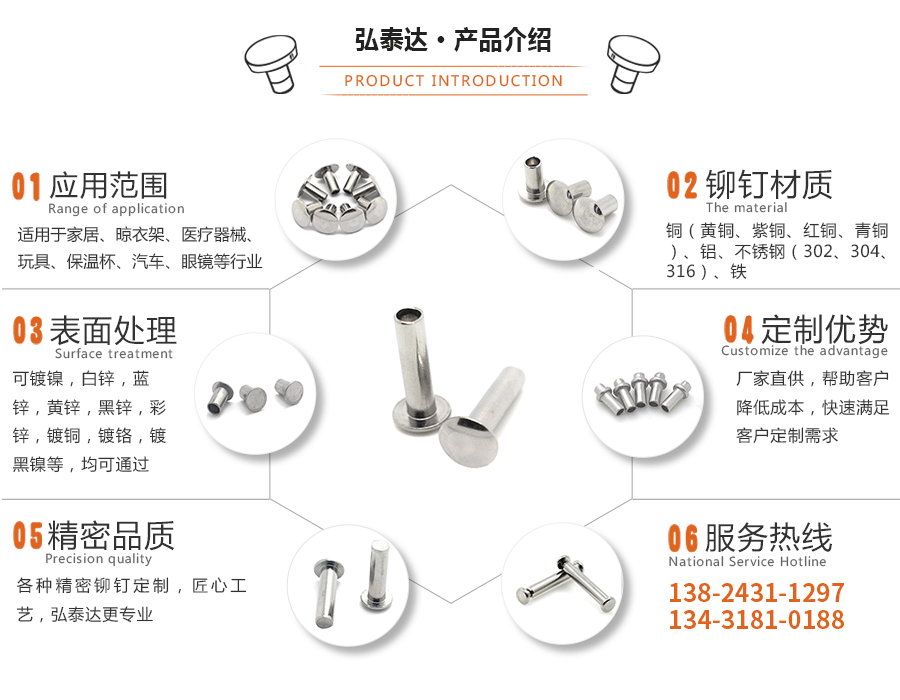 不锈钢半空心铆钉